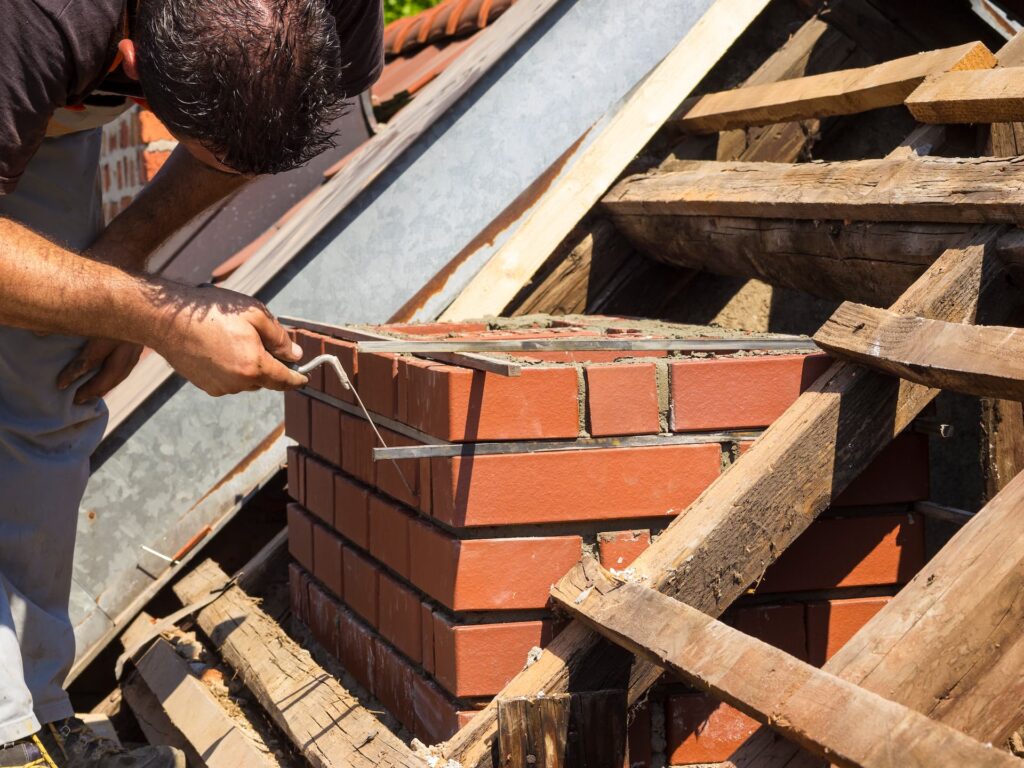 Before chimney restoration